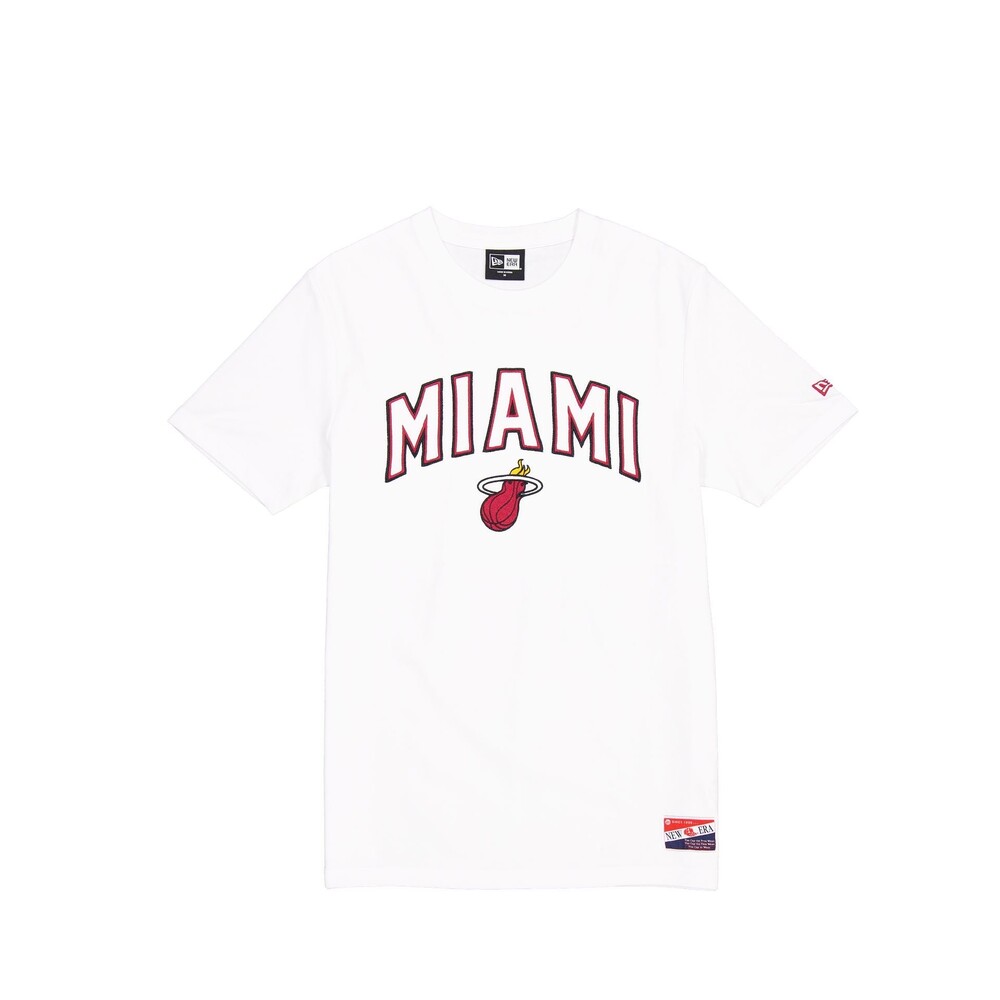 New Era Miami Heat Throwback White T-Shirt - Size L